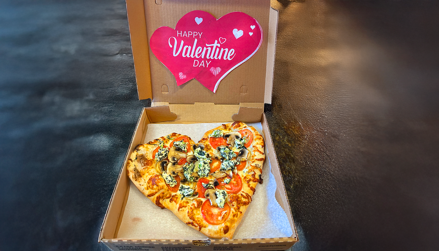 HEART SHAPED PIZZA image